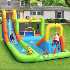 Надувной водный детский центр Costway Park Bounce House с горкой (без вентилятора)