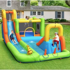 Надувной водный детский центр Costway Park Bounce House с горкой (без вентилятора)