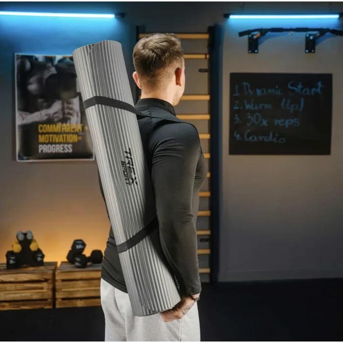 Коврик для йоги Trex Sport TX-019NGM NBR 1см 190х80 сірий