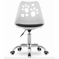 Офісне крісло Leobert Print біло-чорний