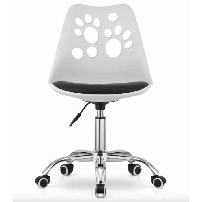 Офісне крісло Leobert Print біло-чорний