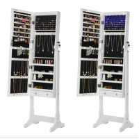 Напольное зеркало-шкаф Leobert Insignia с подсветкой белый