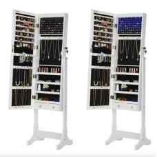 Напольное зеркало-шкаф Leobert Insignia с подсветкой белый