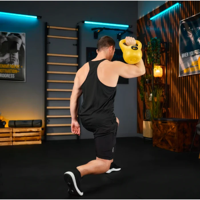 Гиря виниловая 8кг Trex Sport TX-008CKB желтая