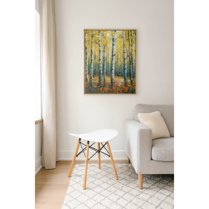 Табурет Leobert Corfu вигнутий у скандинавському стилі білий