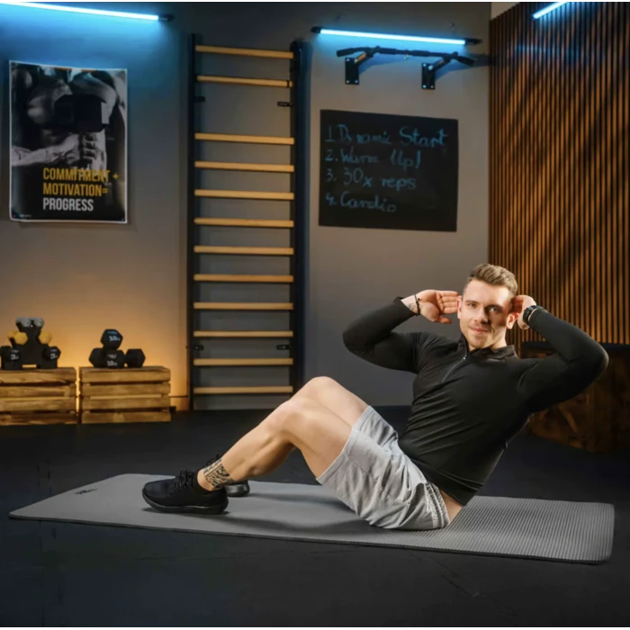 Коврик для йоги Trex Sport TX-019NGM NBR 1см 190х80 сірий