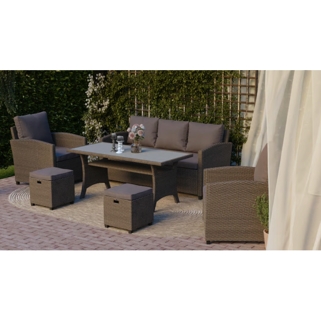 Комплект садовой мебели Di Volio Genova Бежевый/Светло-серый