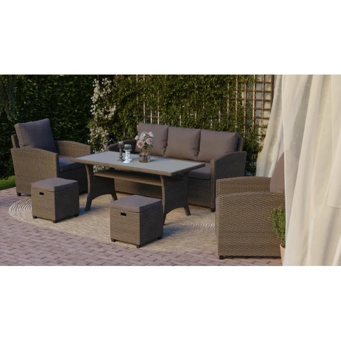 Комплект садових меблів Di Volio Genova Бежевий/Світло-сірий