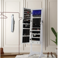 Напольное зеркало-шкаф Leobert Insignia с подсветкой белый