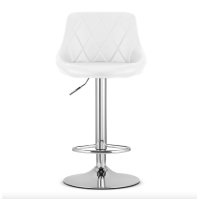 Барний стілець Leobert Kast з спинкою білий