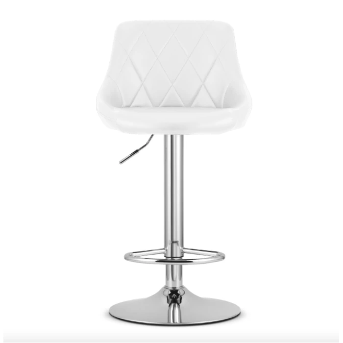 Барний стілець Leobert Kast з спинкою білий