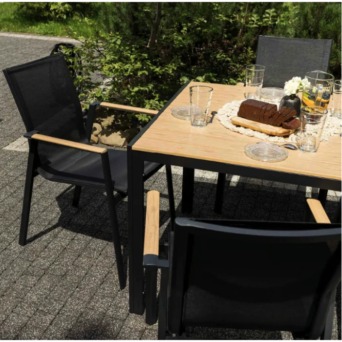 Комплект садових меблів Di Volio Cremo 4+1 чорний/бежевий