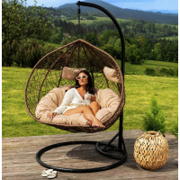 Подвесное кресло-кокон Di Volio Foggio двухместное коричневый