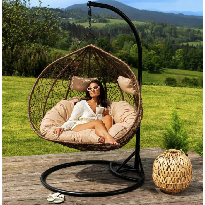 Подвесное кресло-кокон Di Volio Foggio двухместное коричневый