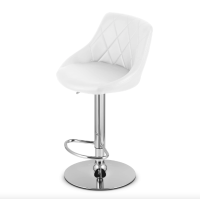 Барний стілець Leobert Kast з спинкою білий