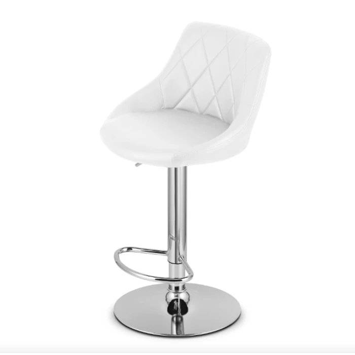 Барний стілець Leobert Kast з спинкою білий