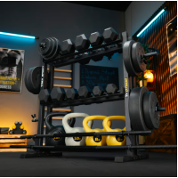 Стойка 3-уровневая для гантелей, грифов и гирь Trex Sport TX-075DR