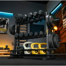 Стійка 3-рівнева для гантелей, грифів та гирь Trex Sport TX-075DR