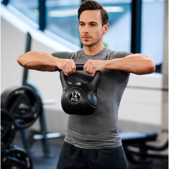 Гиря виниловая Gymtek 12кг черный