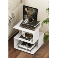 Журнальный столик Costway Luna 3-уровневый белый