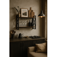 Настенный винный стеллаж Costway Lagom в стиле Loft