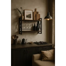 Настенный винный стеллаж Costway Lagom в стиле Loft