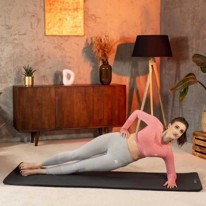 Коврик для йоги Hop-Sport HS-NB016GM NBR 1,5см черный