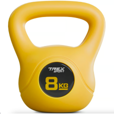 Гиря виниловая 8кг Trex Sport TX-008CKB желтая