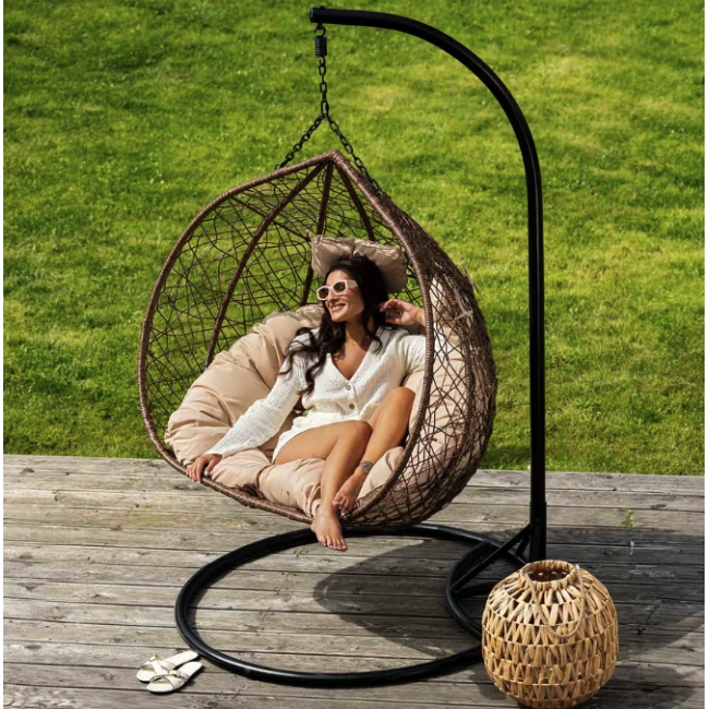 Підвісне крісло-кокон Di Volio Foggio двомісне коричневий