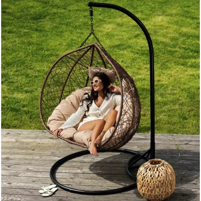 Подвесное кресло-кокон Di Volio Foggio двухместное коричневый