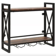 Настенный винный стеллаж Costway Lagom в стиле Loft