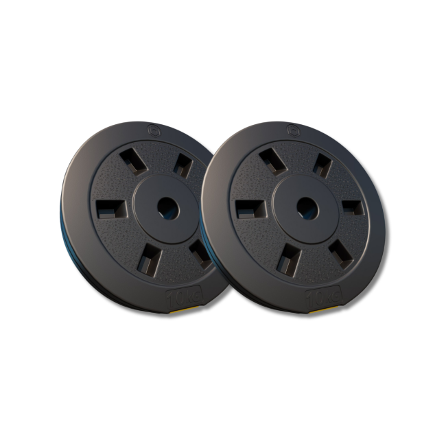 Сет композитных дисков Besport PowerPro 20 (2х10кг) для гантелей и штанг.