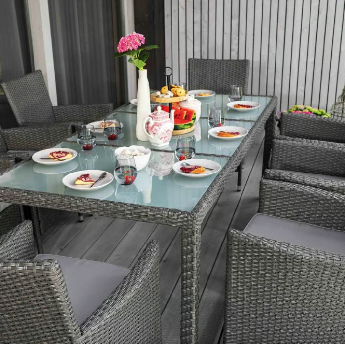 Садові меблі Di Volio VERONA 8+1 Сірий/сірий