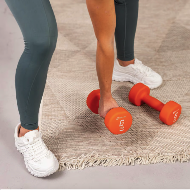 Гантелі для фітнесу неопренові круглі Hop-Sport HS-V060DR 2x6кг помаранчевий