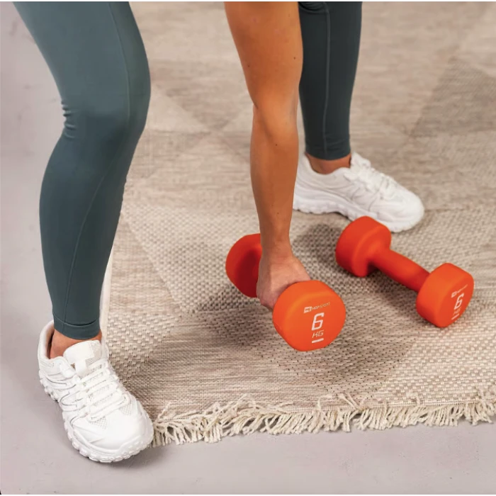 Гантели для фитнеса неопреновые круглые Hop-Sport HS-V060DR 2x6кг оранжевый