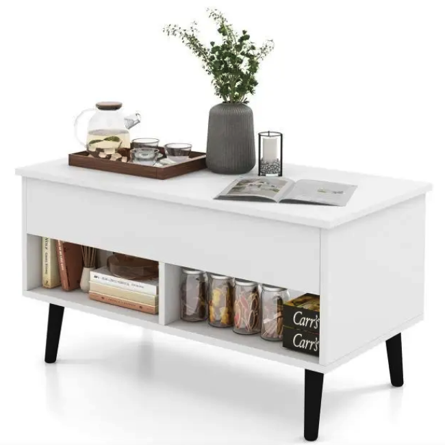 Стол трансформер Costway Lagom в стиле Loft белый