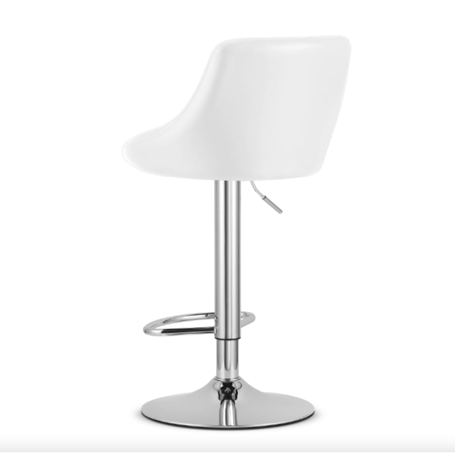 Барний стілець Leobert Kast з спинкою білий