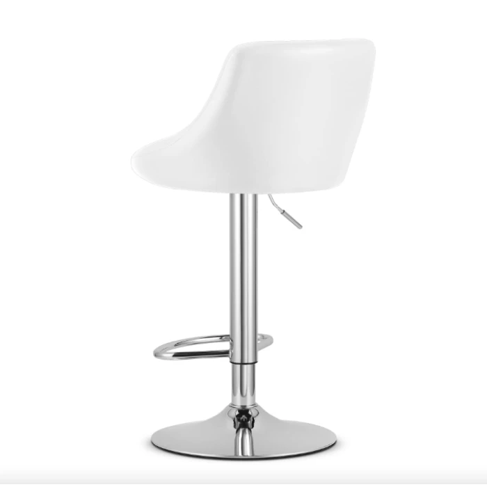 Барний стілець Leobert Kast з спинкою білий