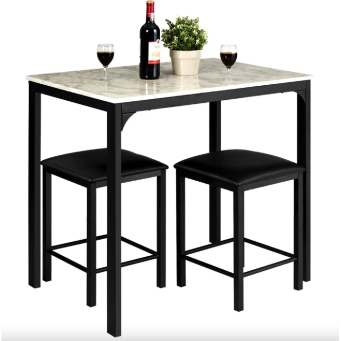 Комплект меблів Costway Venni барний стіл з табуретом 2 шт