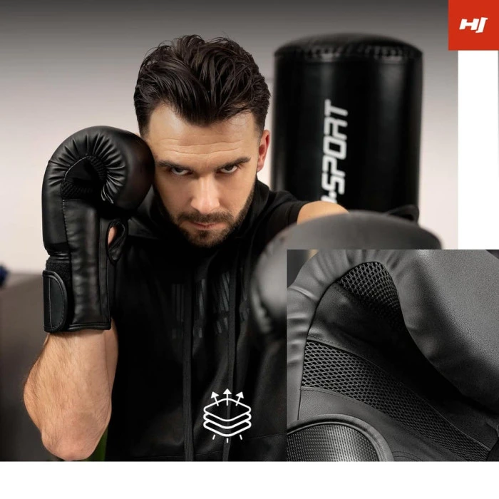 Боксерські рукавиці Hop-Sport HS-BG12 12oz чорні
