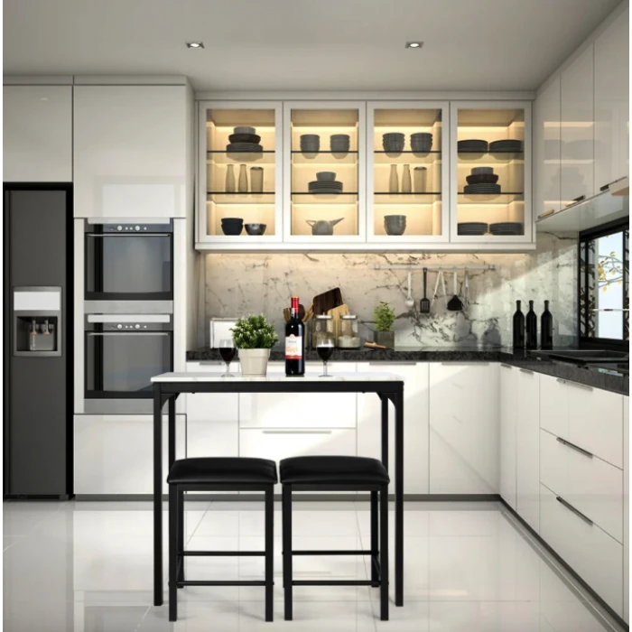 Комплект меблів Costway Venni барний стіл з табуретом 2 шт