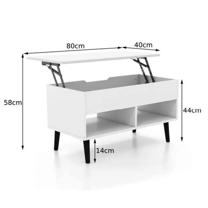 Стол трансформер Costway Lagom в стиле Loft белый