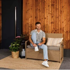 Садовая скамейка Di Volio Verbana с местом хранения бежевый