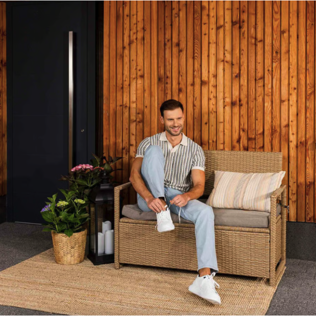 Садовая скамейка Di Volio Verbana с местом хранения бежевый