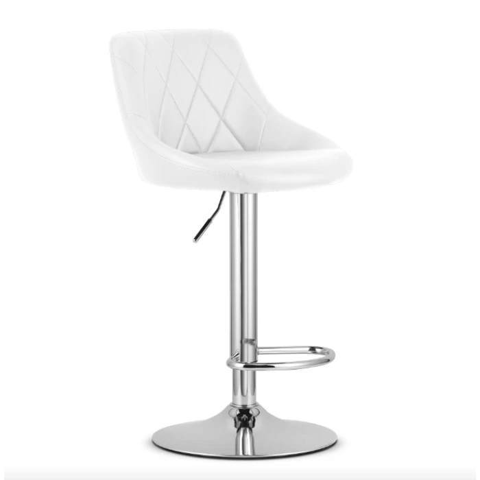 Барний стілець Leobert Kast з спинкою білий