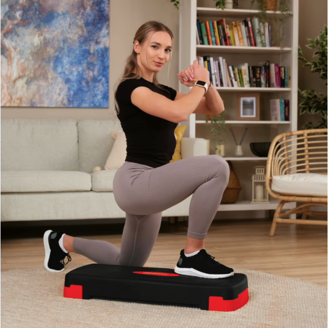 Степ платформа Hop-Sport HS-PP033AS черно-красная