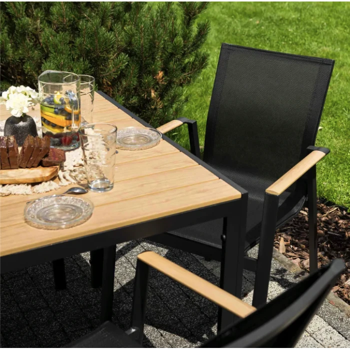 Комплект садових меблів Di Volio Cremo 4+1 чорний/бежевий