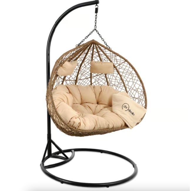 Підвісне крісло-кокон Di Volio Foggio двомісне коричневий