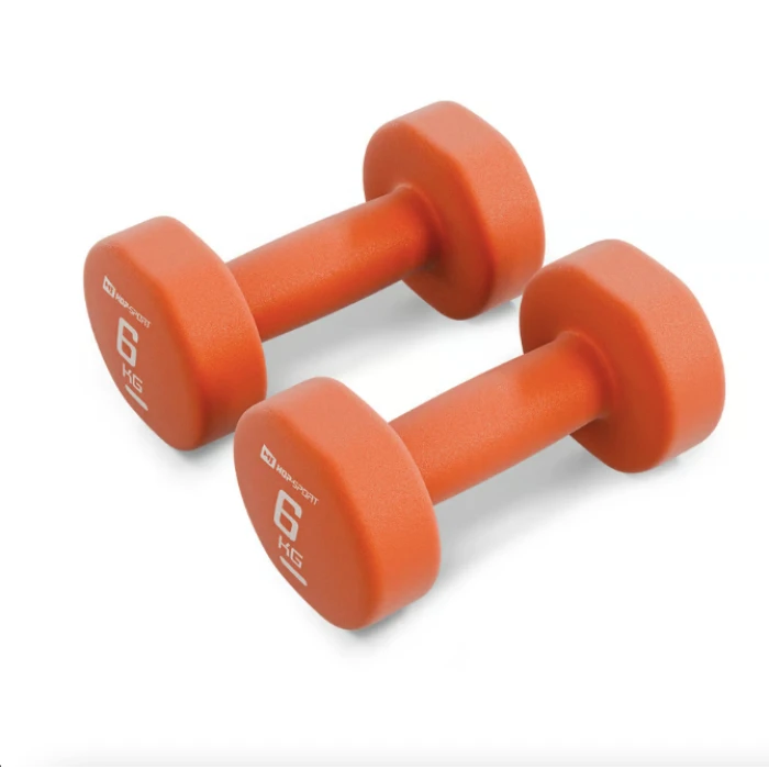 Гантели для фитнеса неопреновые круглые Hop-Sport HS-V060DR 2x6кг оранжевый