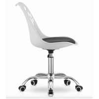 Офісне крісло Leobert Print біло-чорний